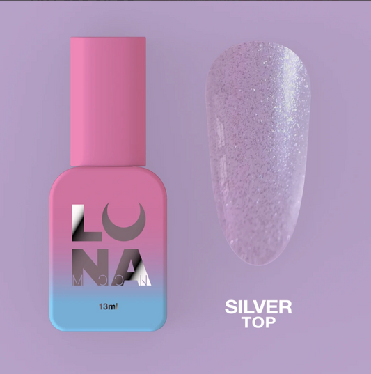 LunaMoon Top Coat Silver, 13ml